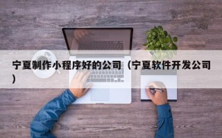 祁阳宁夏制作小程序好的公司（宁夏软件开发公司）